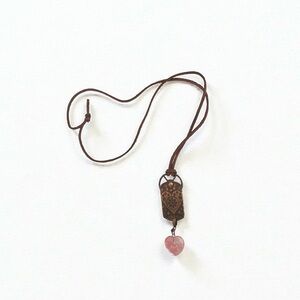 Heart Pendant Leather Necklace